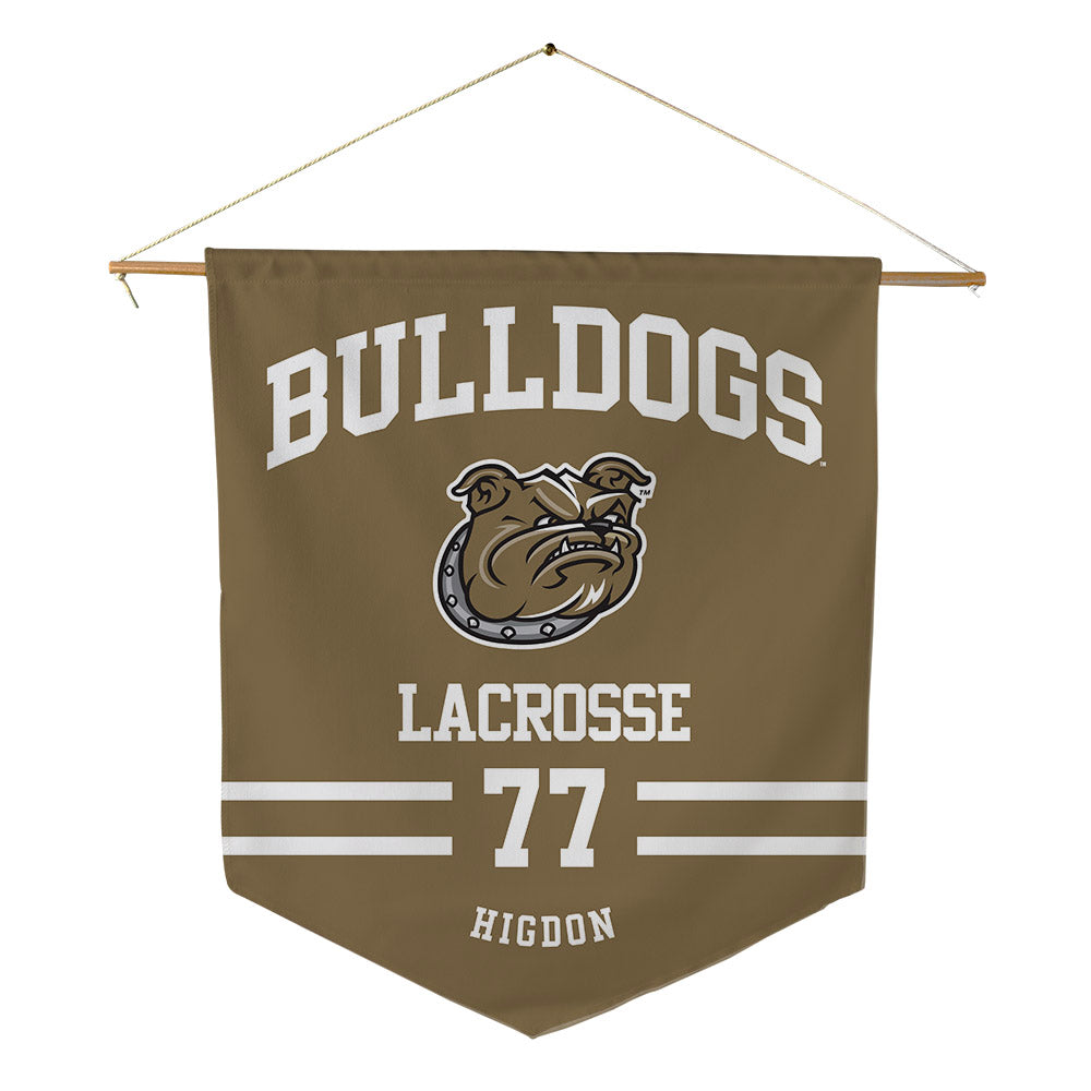 Bryant - NCAA Men's Lacrosse : Gunnar Higdon - Pennant - 18" x 21"-0