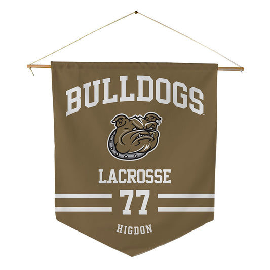Bryant - NCAA Men's Lacrosse : Gunnar Higdon - Pennant - 18" x 21"-0