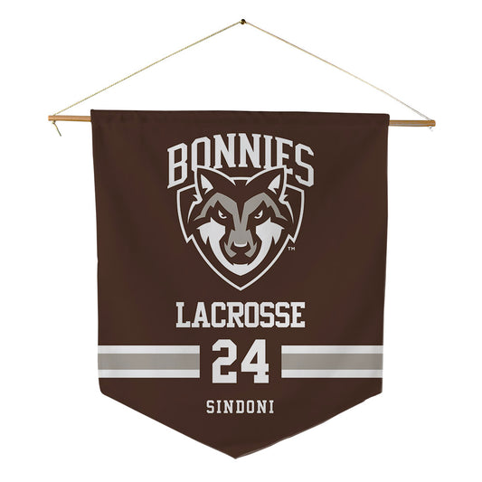 St. Bonaventure - NCAA Men's Lacrosse : Nino Sindoni - Pennant - 18" x 21"-0