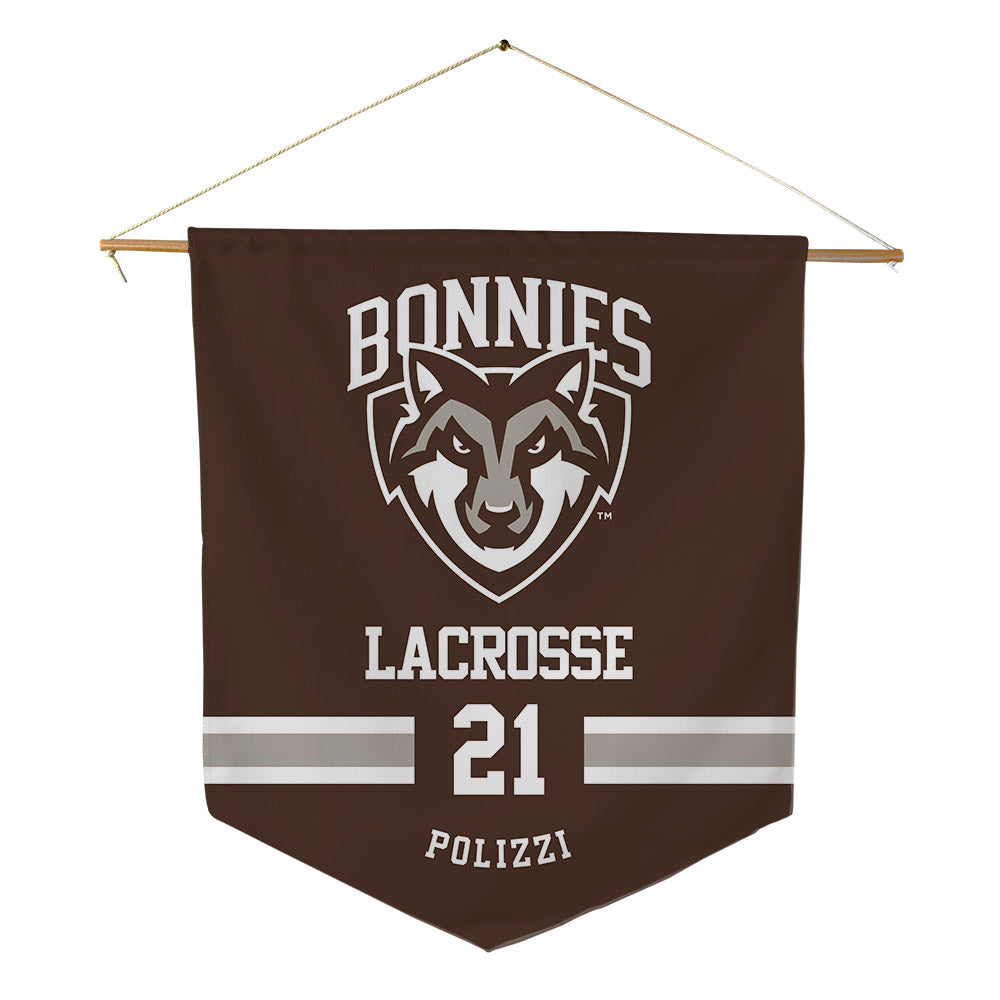St. Bonaventure - NCAA Men's Lacrosse : Jake Polizzi - Pennant - 18" x 21"-0