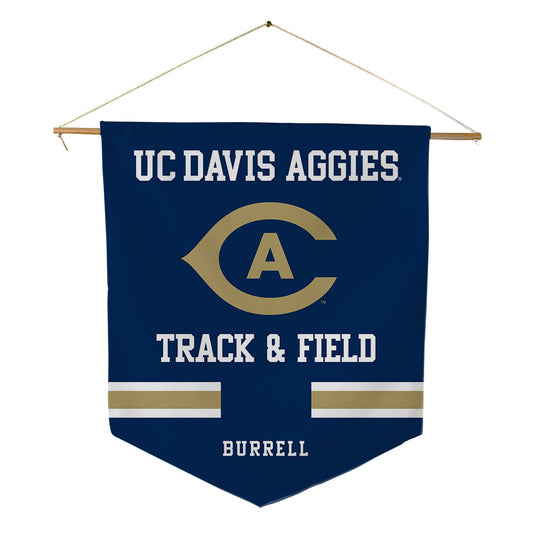 UC Davis - NCAA Men's Track & Field : Jailen Burrell - Pennant - 18" x 21"-0