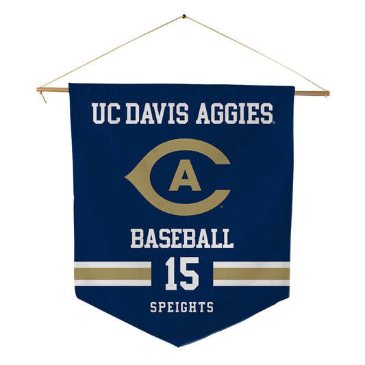 UC Davis - NCAA Baseball : Carter Speights - Pennant - 18" x 21"-0