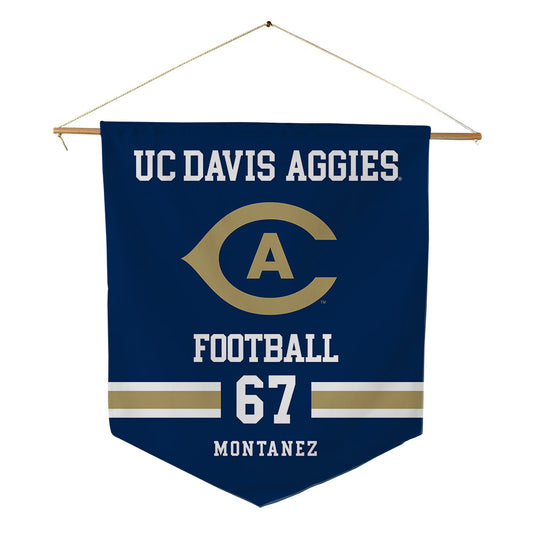 UC Davis - NCAA Football : Jayden Montanez - Pennant - 18" x 21"-0