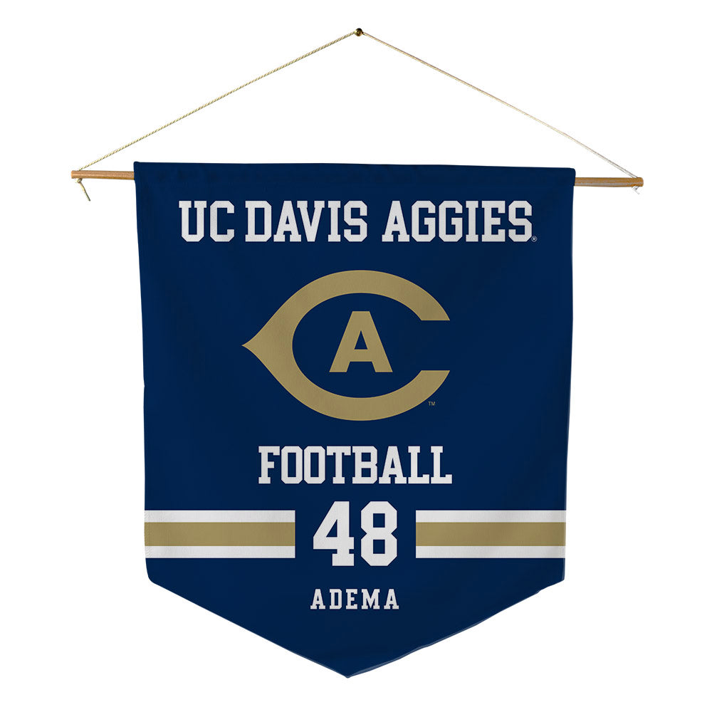 UC Davis - NCAA Football : Joe Adema - Pennant - 18" x 21"-0