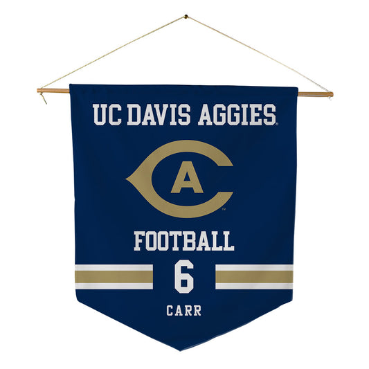 UC Davis - NCAA Football : Trey Carr - Pennant - 18" x 21"-0