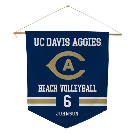 UC Davis - NCAA Beach Volleyball : Emma Johnson - Pennant - 18" x 21"-0