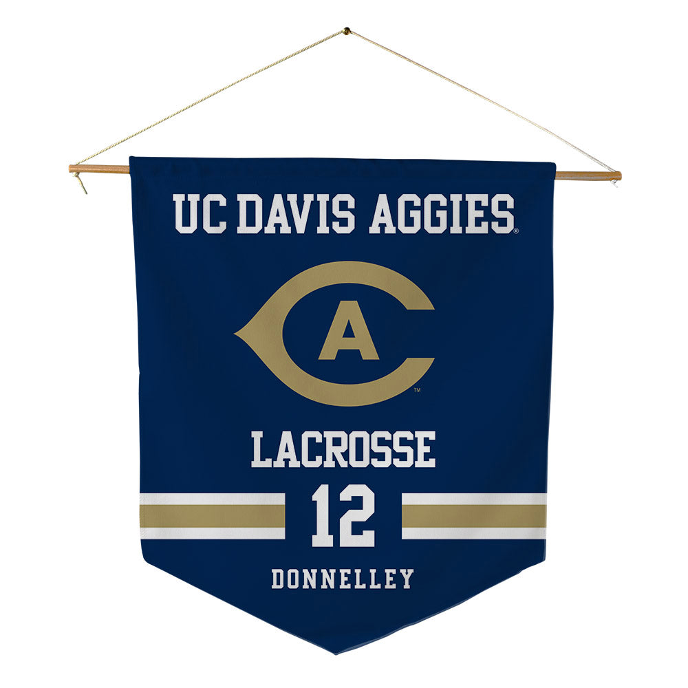 UC Davis - NCAA Women's Lacrosse : Kate Donnelley - Pennant - 18" x 21"-0