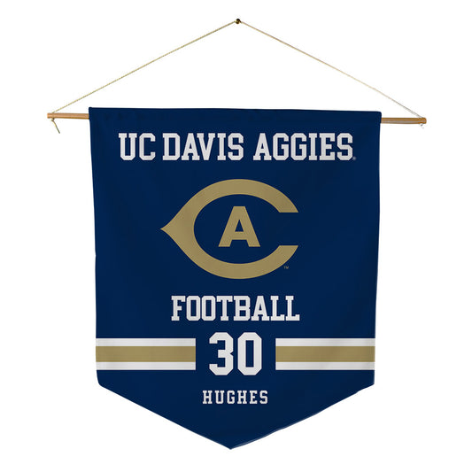UC Davis - NCAA Football : Tyler Hughes - Pennant - 18" x 21"-0