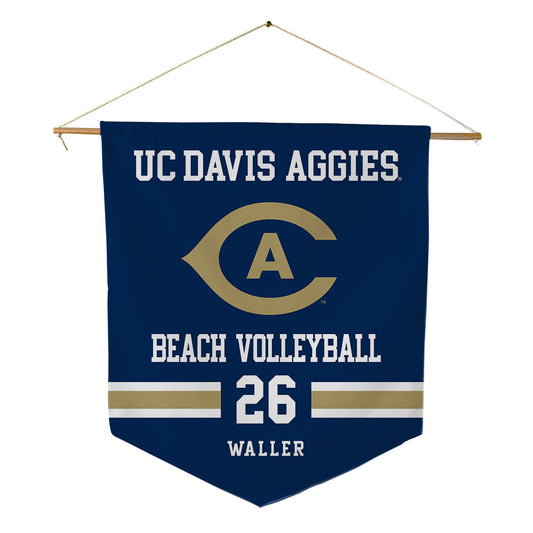 UC Davis - NCAA Beach Volleyball : Kimi Waller - Pennant - 18" x 21"-0