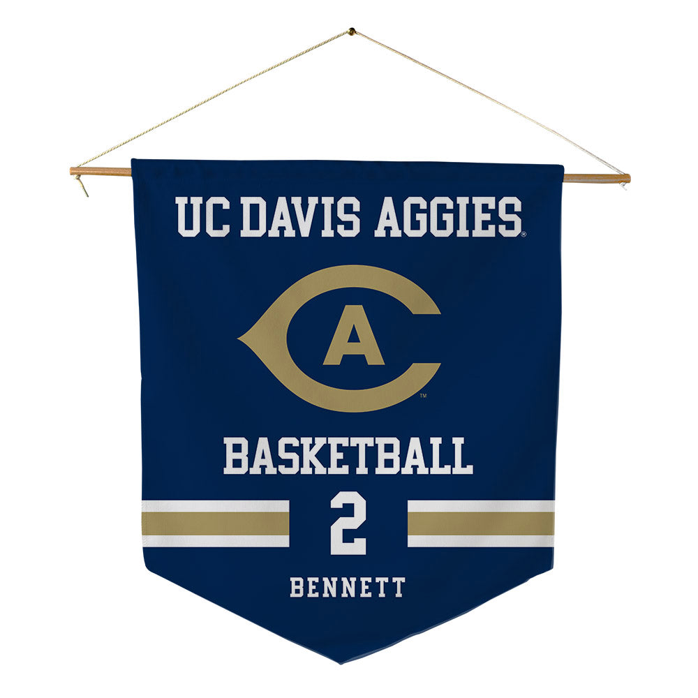 UC Davis - NCAA Women's Basketball : Ryann Bennett - Pennant - 18" x 21"-0