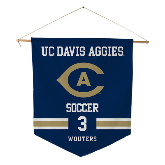 UC Davis - NCAA Men's Soccer : Tristan Wouters - Pennant - 18" x 21"-0