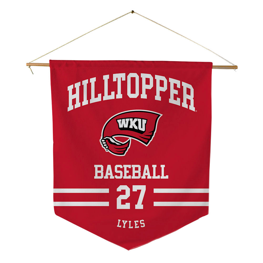 Western Kentucky - NCAA Baseball : Zach Lyles - Pennant - 18" x 21"-0