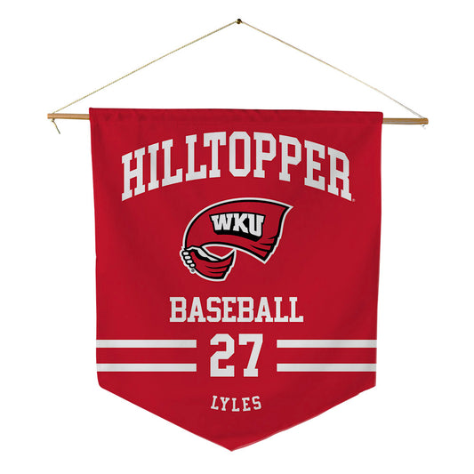 Western Kentucky - NCAA Baseball : Zach Lyles - Pennant - 18" x 21"-0