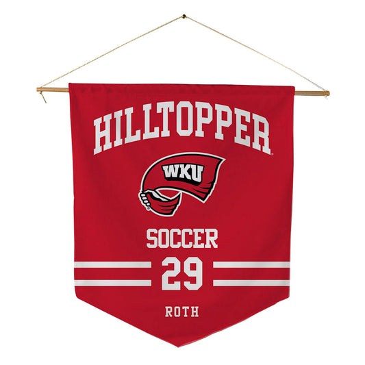 Western Kentucky - NCAA Women's Soccer : Tyler Roth - Pennant - 18" x 21"-0