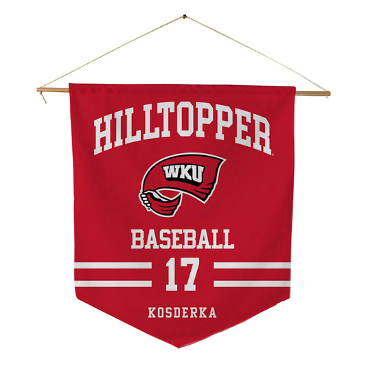 Western Kentucky - NCAA Baseball : Matthew Kosderka - Pennant - 18" x 21"-0