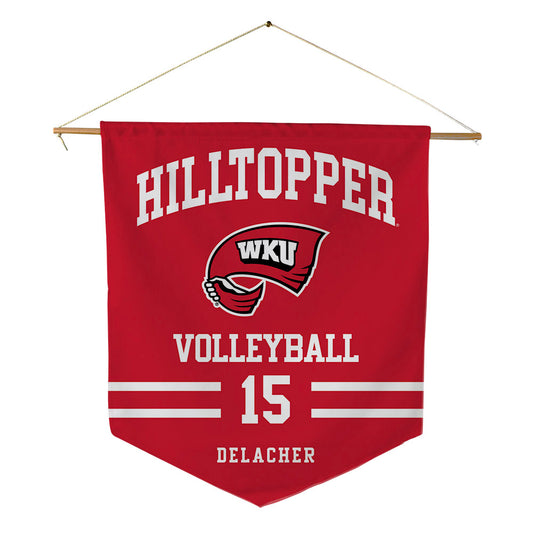 Western Kentucky - NCAA Women's Volleyball : Izzie Delacher - Pennant - 18" x 21"-0