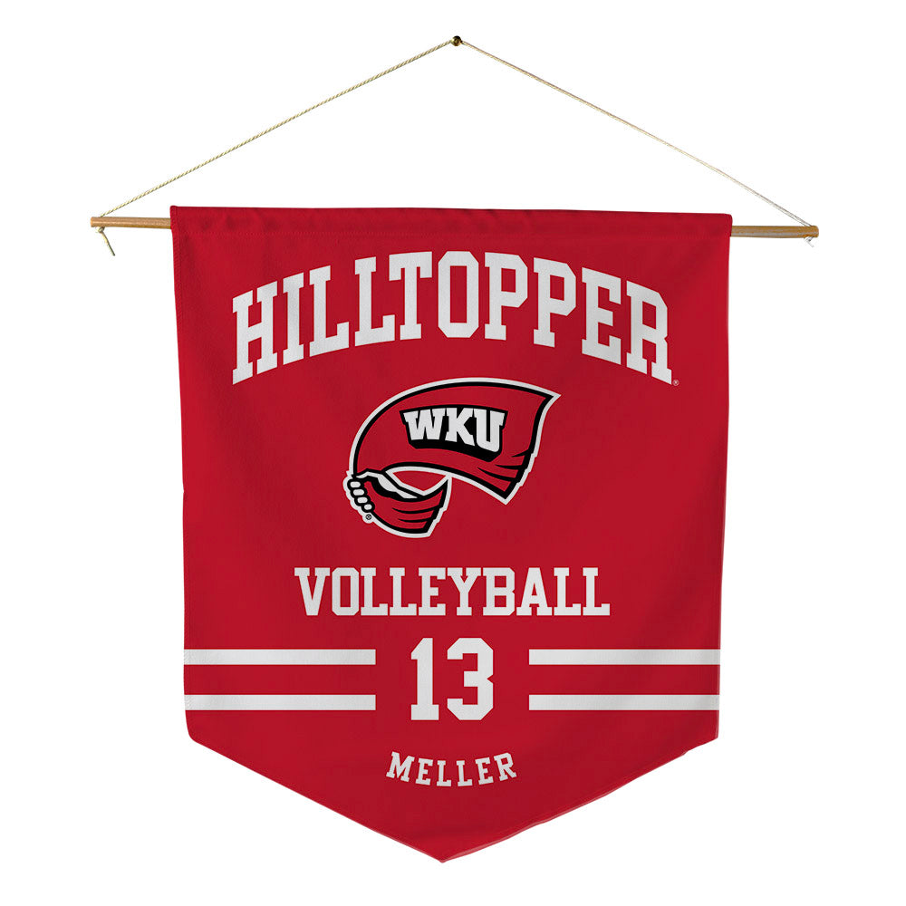 Western Kentucky - NCAA Women's Volleyball : Kendall Meller - Pennant - 18" x 21"-0