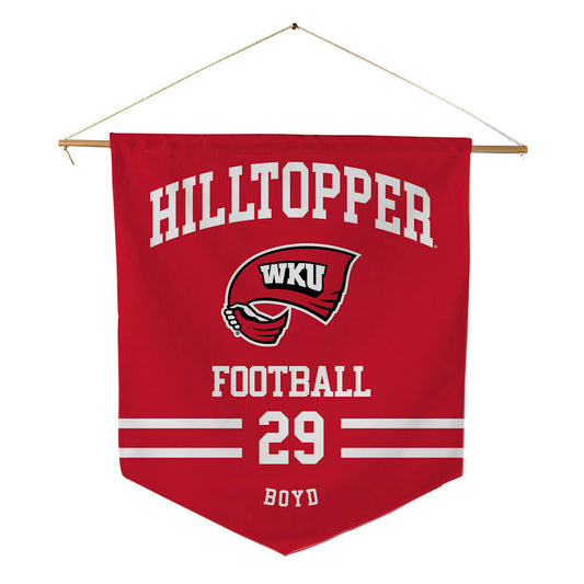 Western Kentucky - NCAA Football : Adrion Boyd - Pennant - 18" x 21"-0