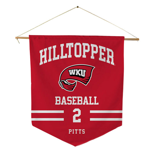 Western Kentucky - NCAA Baseball : Gatlin Pitts - Pennant - 18" x 21"-0