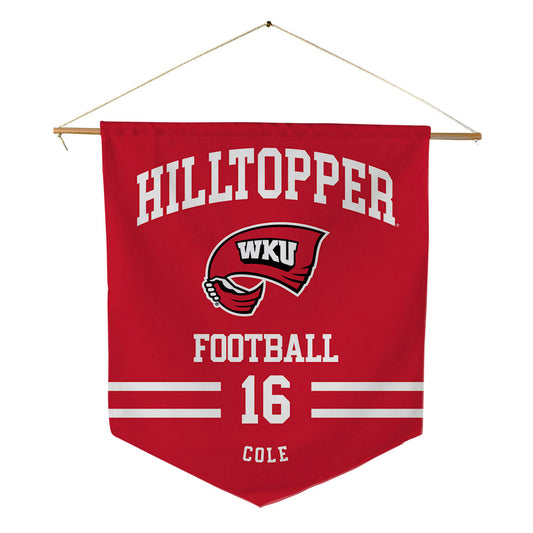 Western Kentucky - NCAA Football : Avarion Cole - Pennant - 18" x 21"-0