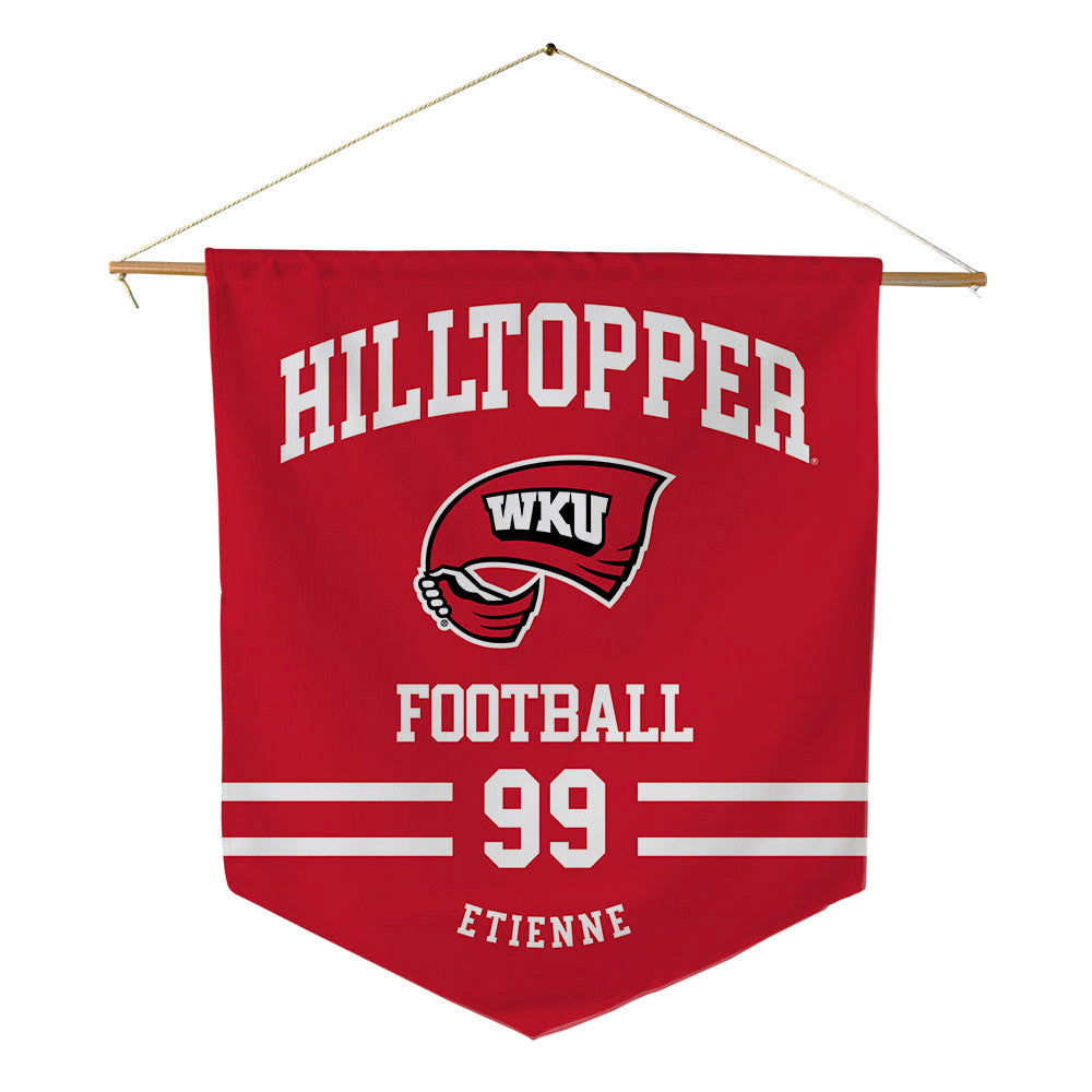 Western Kentucky - NCAA Football : Eric Etienne - Pennant - 18" x 21"-0