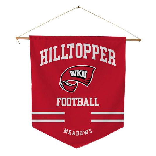 Western Kentucky - NCAA Football : Lekamren Meadows - Pennant - 18" x 21"-0