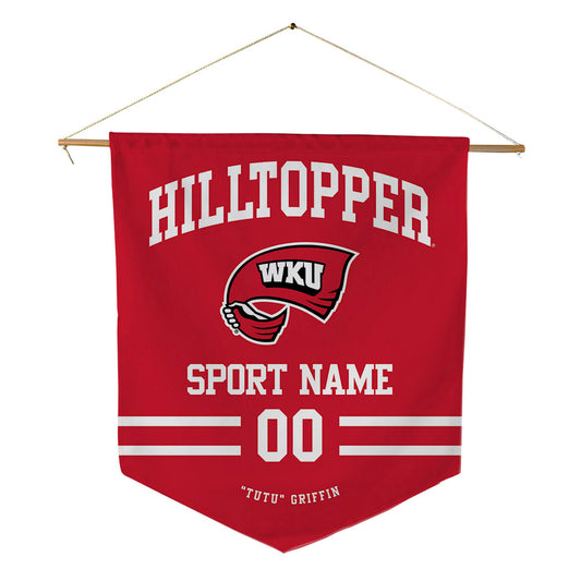 Western Kentucky - NCAA Football : Xavion "Tutu" Griffin - Pennant - 18" x 21"-0