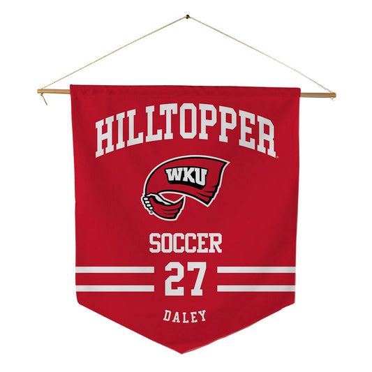Western Kentucky - NCAA Women's Soccer : Kaitlyn Daley - Pennant - 18" x 21"-0