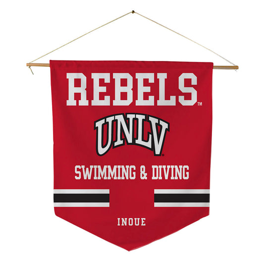 UNLV - NCAA Men's Swimming & Diving : Tatsuki Inoue - Pennant - 18" x 21"-0