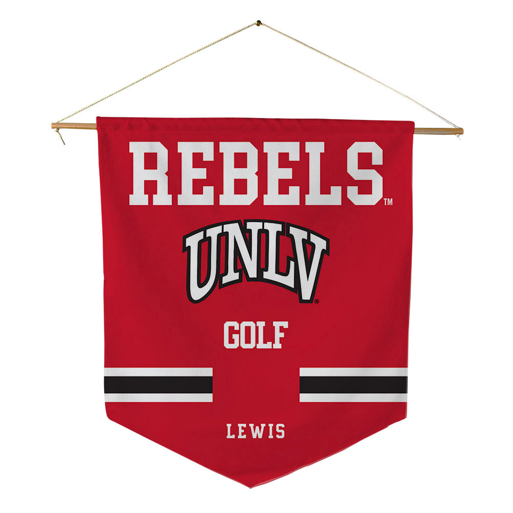 UNLV - NCAA Men's Golf : Trevor Lewis - Pennant - 18" x 21"-0