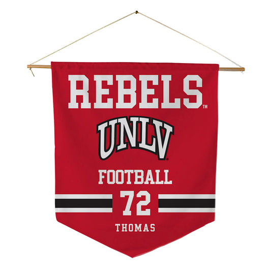 UNLV - NCAA Football : Will Thomas - Pennant - 18" x 21"-0