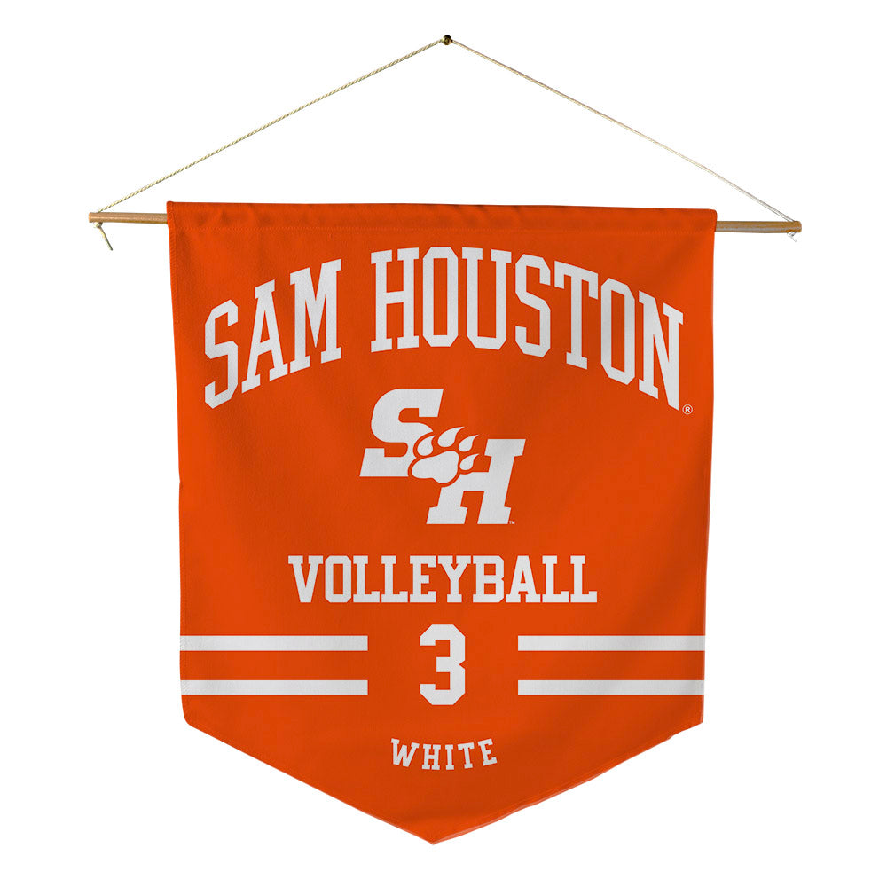 SHSU - NCAA Women's Volleyball : Shaelin White - Pennant - 18" x 21"-0