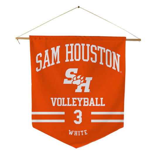 SHSU - NCAA Women's Volleyball : Shaelin White - Pennant - 18" x 21"-0