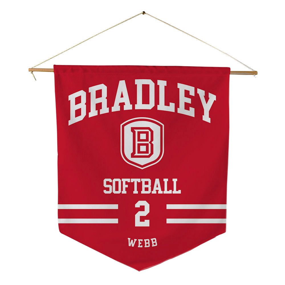 Bradley - NCAA Softball : Hailey Webb - Pennant - 18" x 21"-0