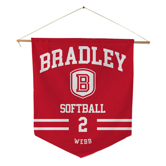 Bradley - NCAA Softball : Hailey Webb - Pennant - 18" x 21"-0