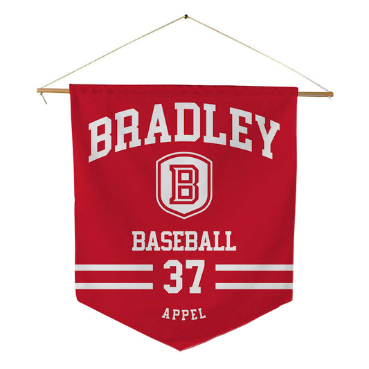 Bradley - NCAA Baseball : Brady Appel - Pennant - 18" x 21"-0