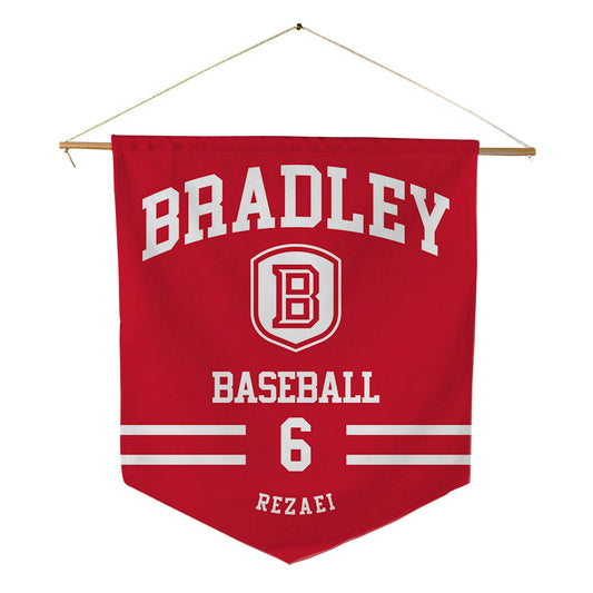 Bradley - NCAA Baseball : Sohrab Rezaei - Pennant - 18" x 21"-0