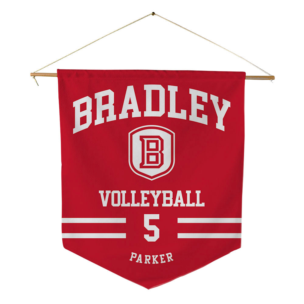 Bradley - NCAA Women's Volleyball : Chloe Parker - Pennant - 18" x 21"-0