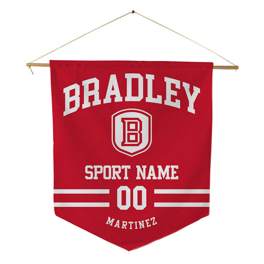 Bradley - NCAA Baseball : Anthony Martinez - Pennant - 18" x 21"-0
