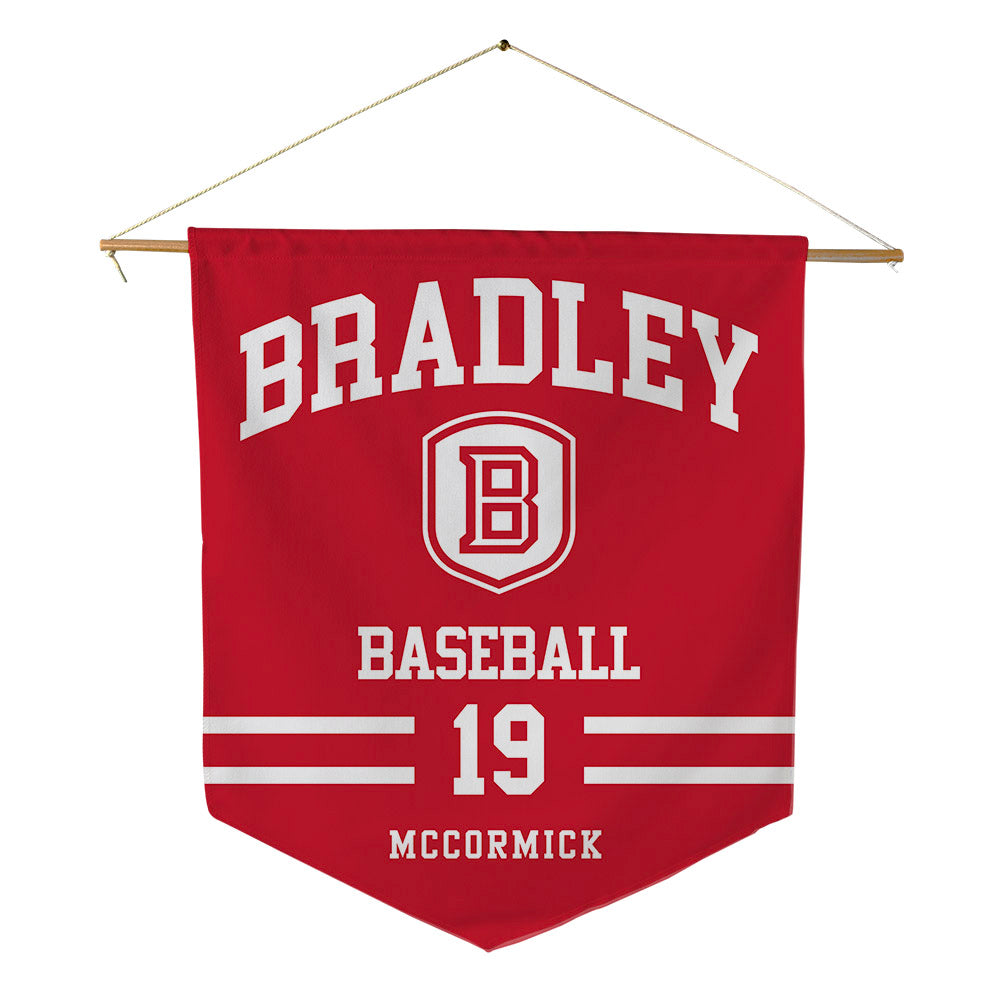 Bradley - NCAA Baseball : Colin McCormick - Pennant - 18" x 21"-0