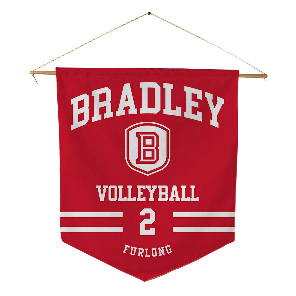 Bradley - NCAA Women's Volleyball : Gracie Furlong - Pennant - 18" x 21"-0