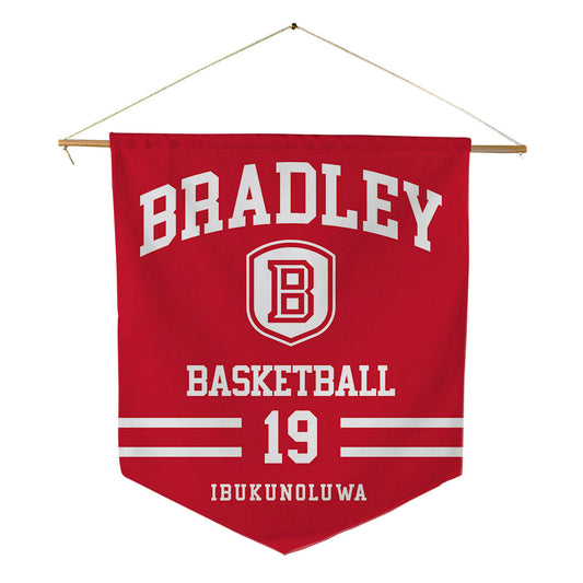Bradley - NCAA Men's Basketball : Josh Ibukunoluwa - Pennant - 18" x 21"-0