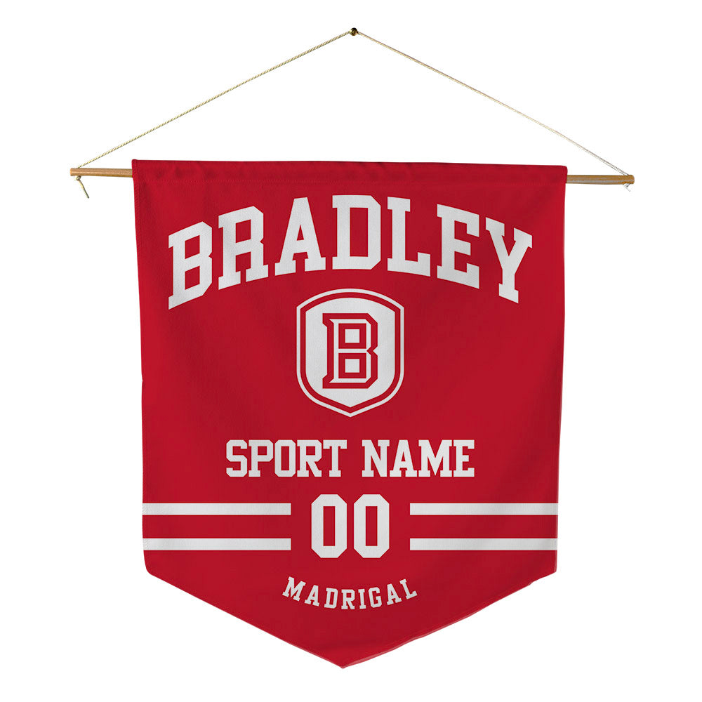 Bradley - NCAA Men's Soccer : Emilio Madrigal - Pennant - 18" x 21"-0