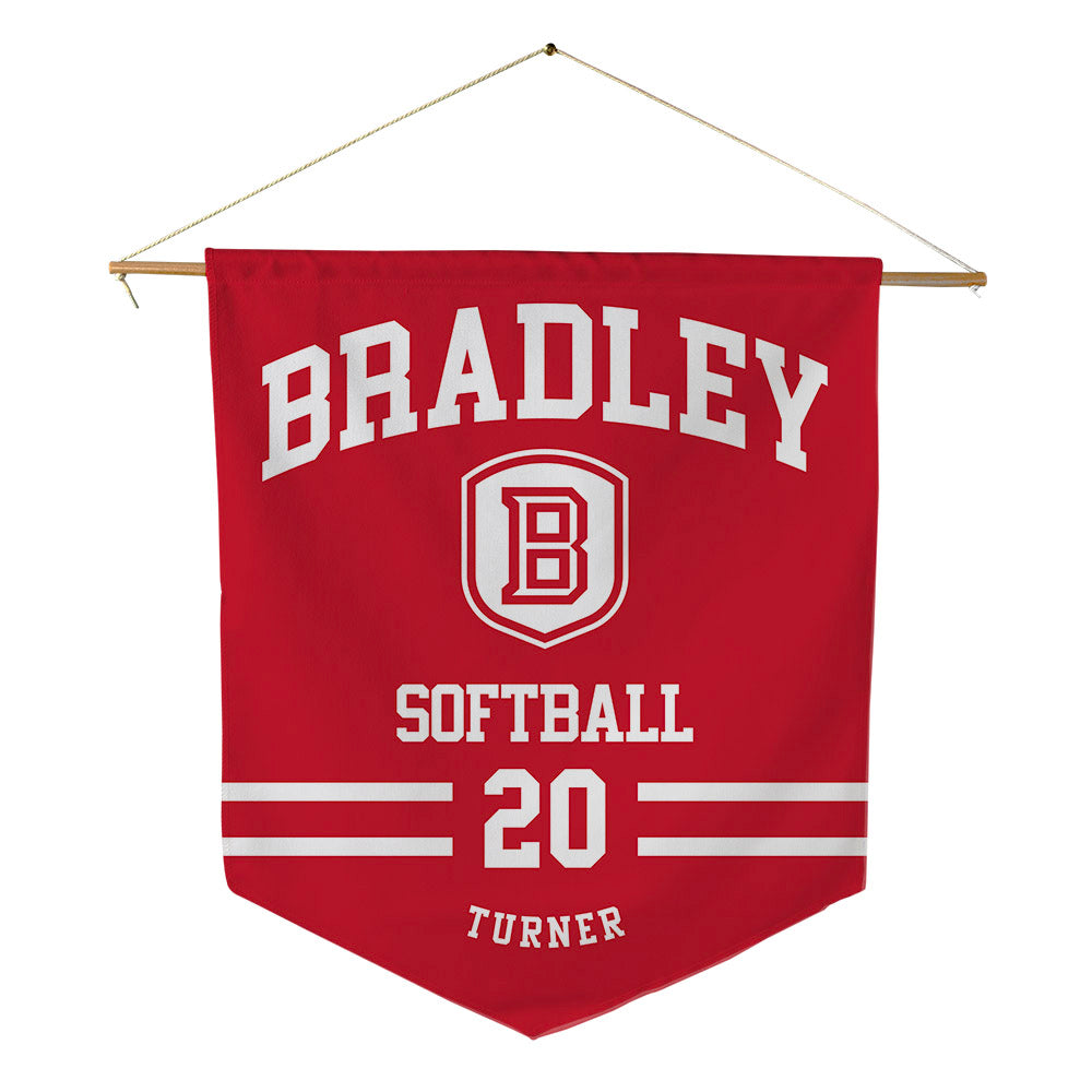 Bradley - NCAA Softball : Olivia Turner - Pennant - 18" x 21"-0