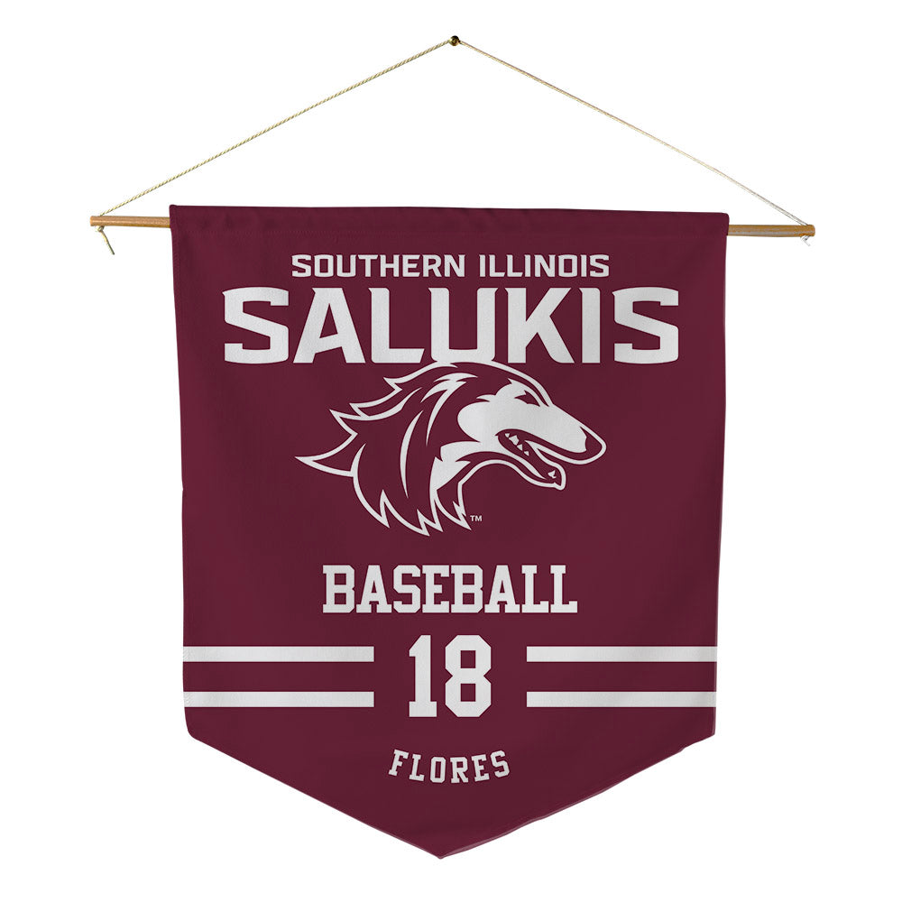 SIU Carbondale - NCAA Baseball : Jaden Flores - Pennant - 18" x 21"-0