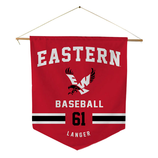 Eastern Washington - NCAA Baseball : Andrew Langer - Pennant - 18" x 21"-0