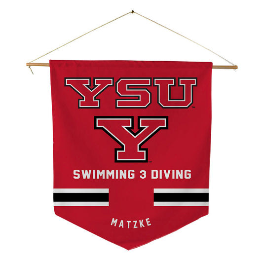 Youngstown State - NCAA Women's Swimming & Diving : Amelia Matzke - Pennant - 18" x 21"-0