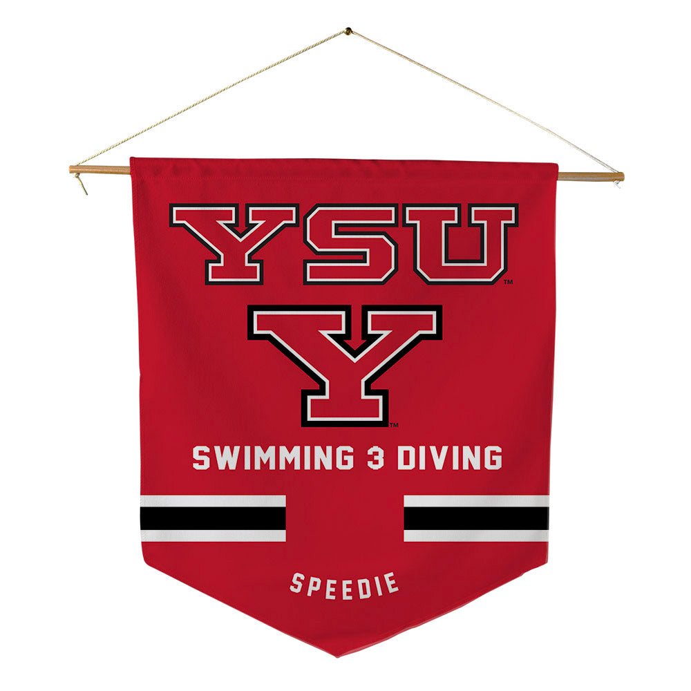 Youngstown State - NCAA Men's Swimming & Diving : Adam Speedie - Pennant - 18" x 21"-0