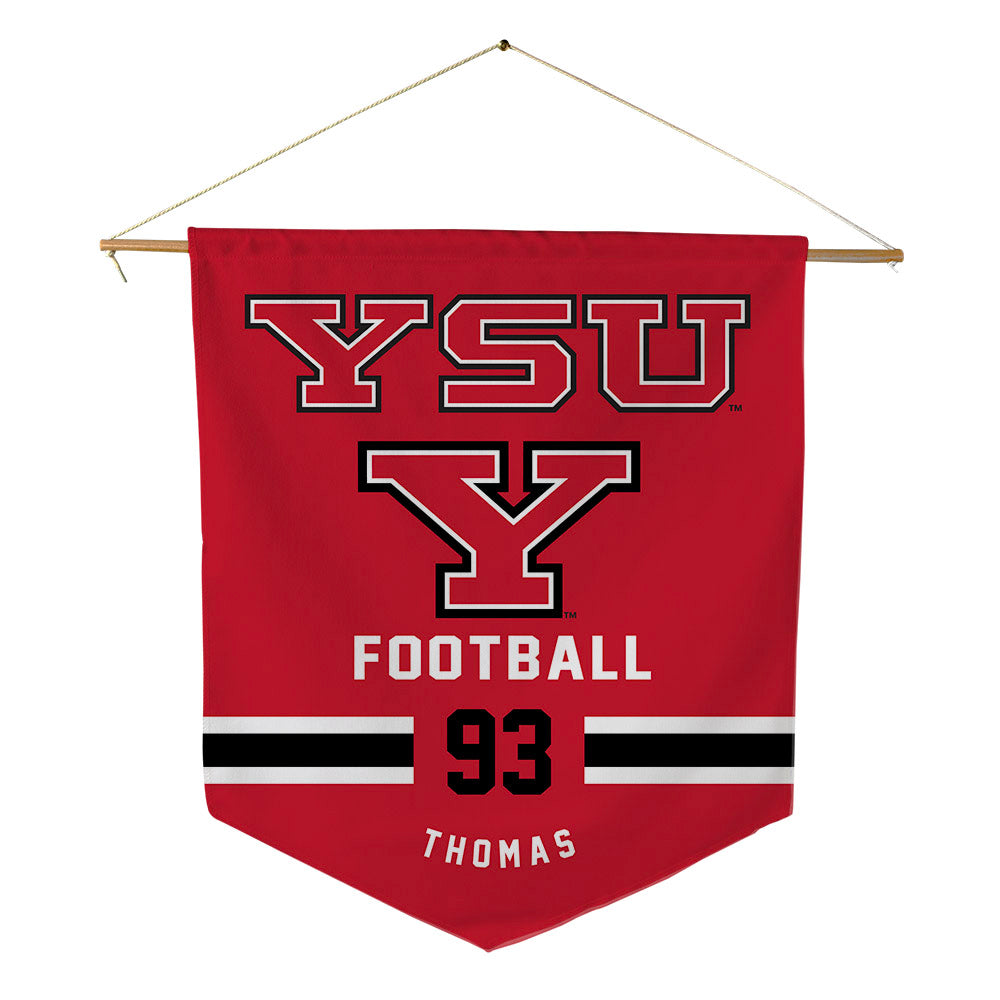 Youngstown State - NCAA Football : Justin Thomas - Pennant - 18" x 21"-0