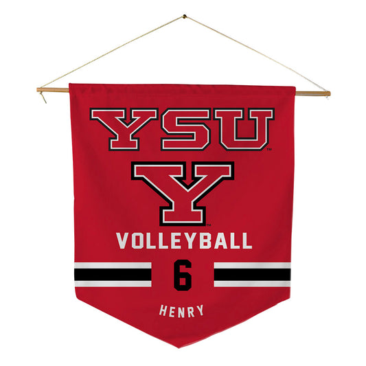 Youngstown State - NCAA Women's Volleyball : Izzy Henry - Pennant - 18" x 21"-0